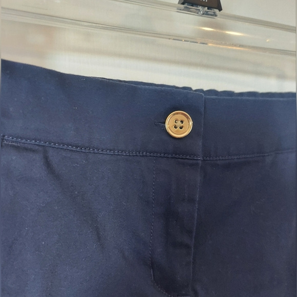 Janie & Jack Navy Dress Pants with Gold Tuxedo Stripe - Picture 5 of 8